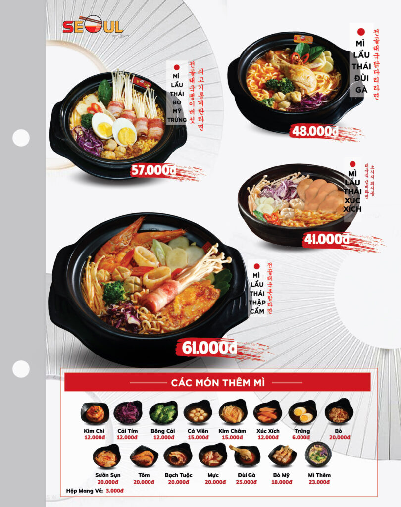 Menu SEOUL Nam Định trang 4