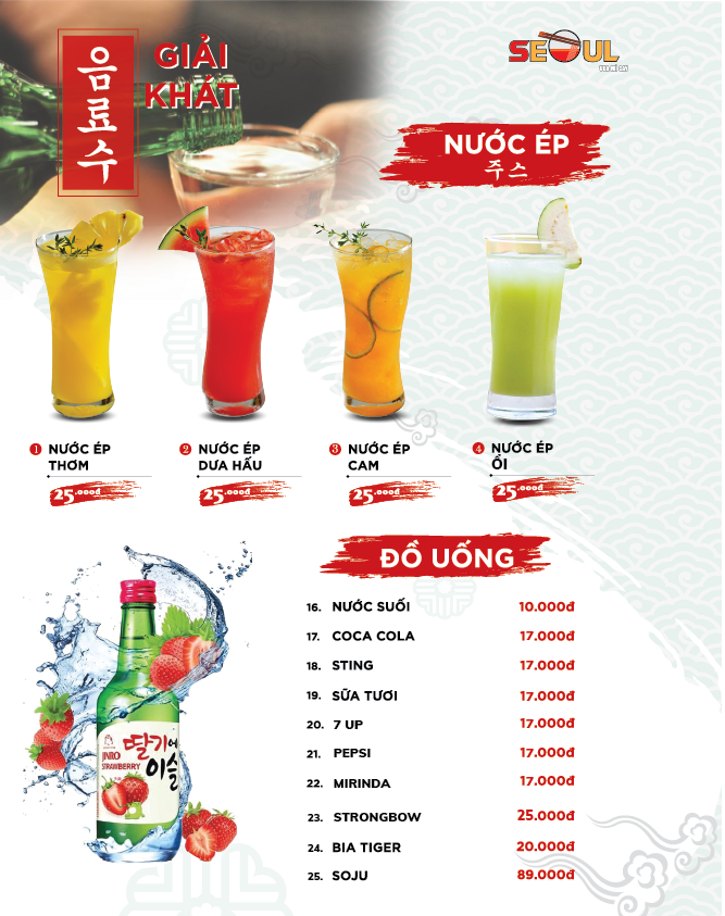 Menu SEOUL Minh Hưng trang 15