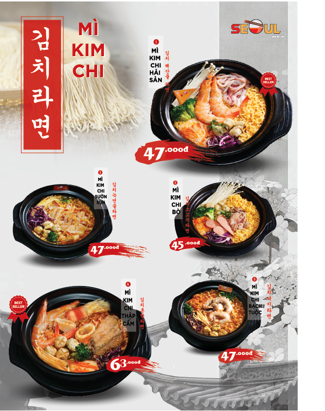 Menu SEOUL Minh Hưng trang 1