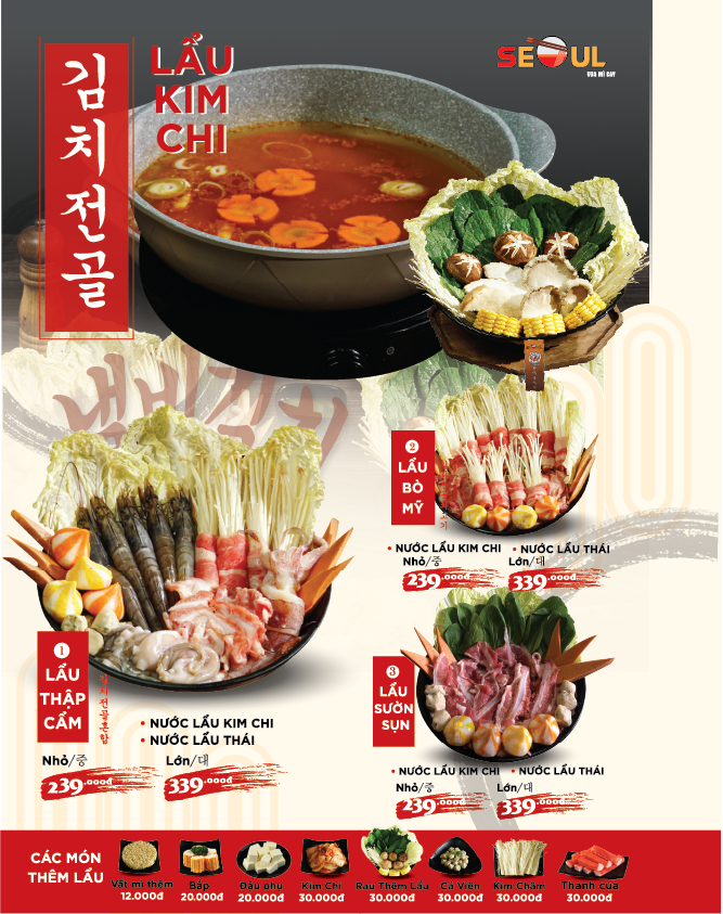 Menu SEOUL Minh Hưng trang 5
