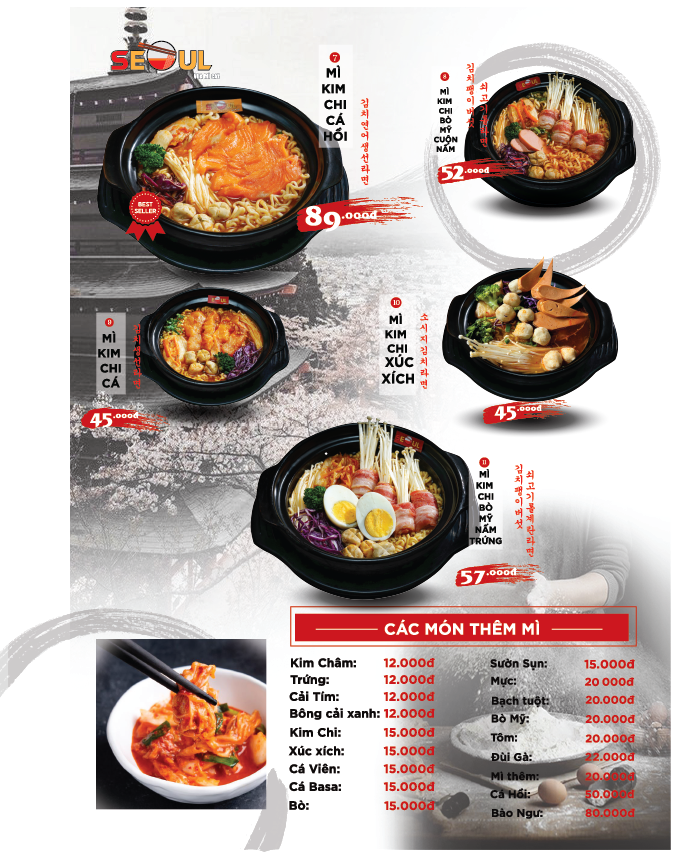 Menu SEOUL Châu Đốc trang 2