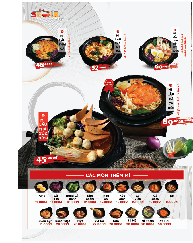 Menu SEOUL Châu Đốc trang 4