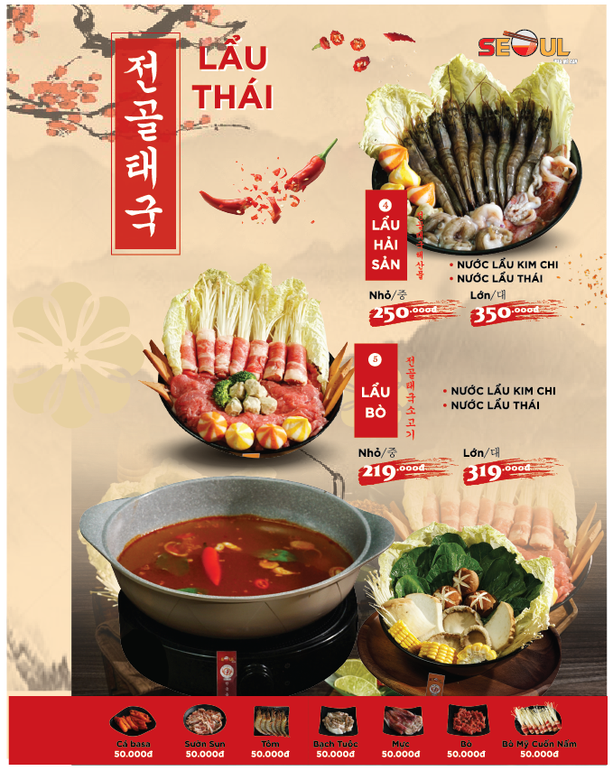 Menu SEOUL Châu Đốc trang 7