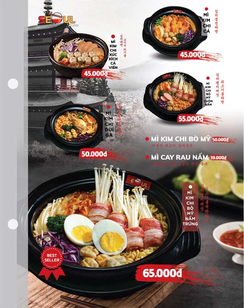 Menu SEOUL Thuận Giao trang 2