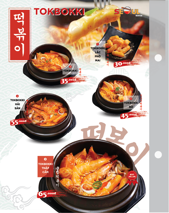 Menu SEOUL Tân An trang 9