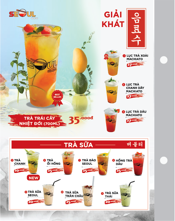 Menu SEOUL Tân An trang 13
