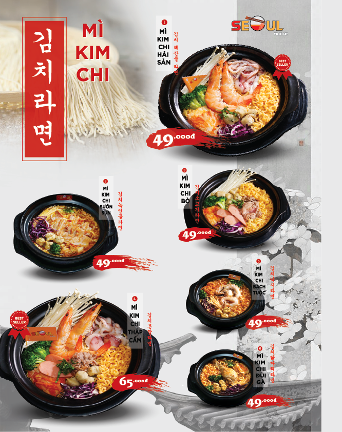 Menu SEOUL Châu Đức trang 1