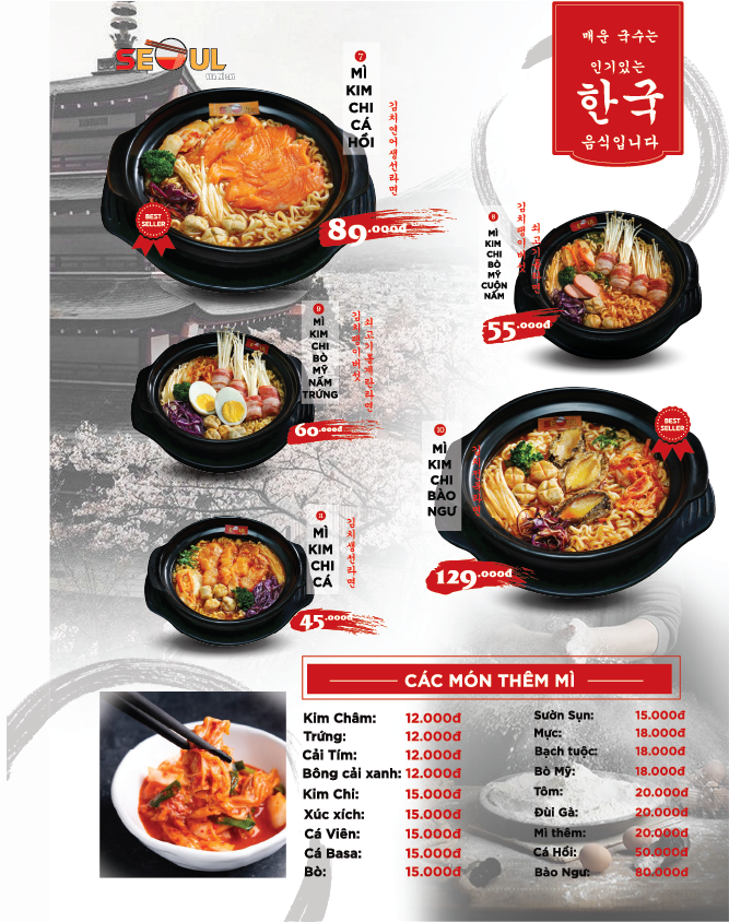 Menu SEOUL Châu Đức trang 2