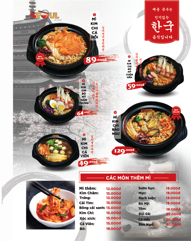 Menu SEOUL Nha Trang trang 2