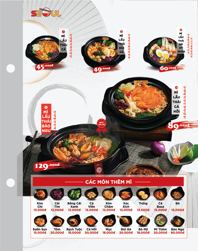 Menu SEOUL Tân An trang 4
