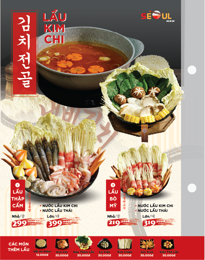 Menu SEOUL Tân An trang 5