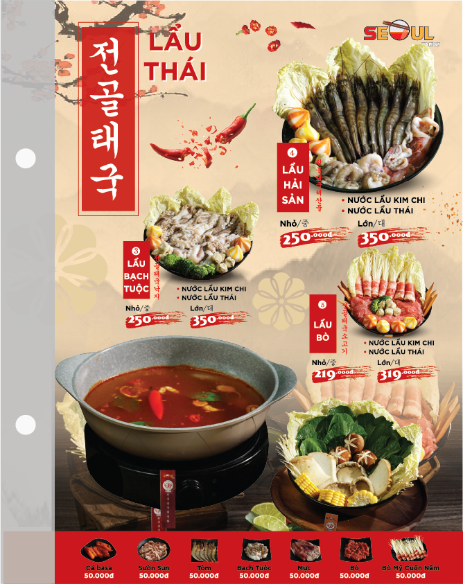 Menu SEOUL Tân An trang 6