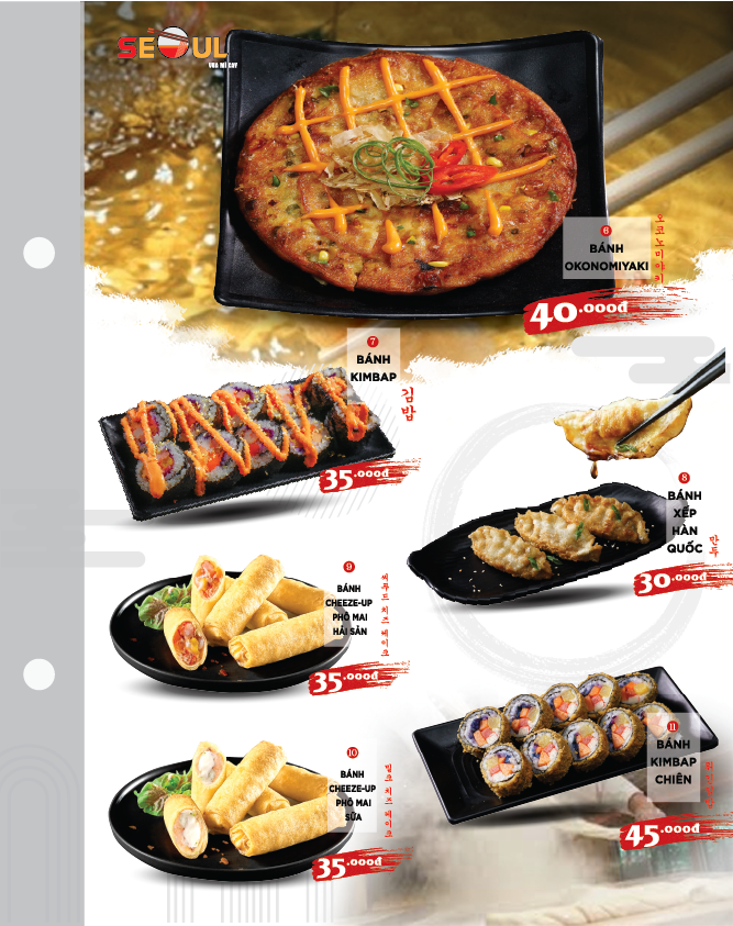 Menu SEOUL Tân An trang 8