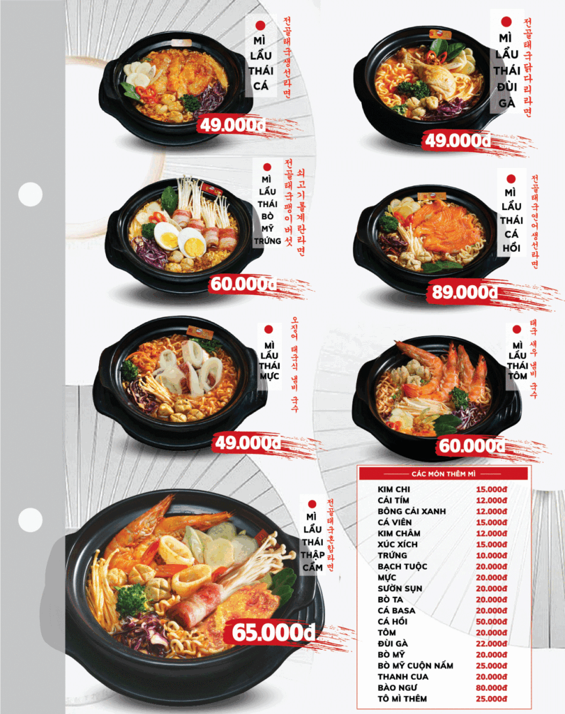 Menu SEOUL Sa Đéc trang 4