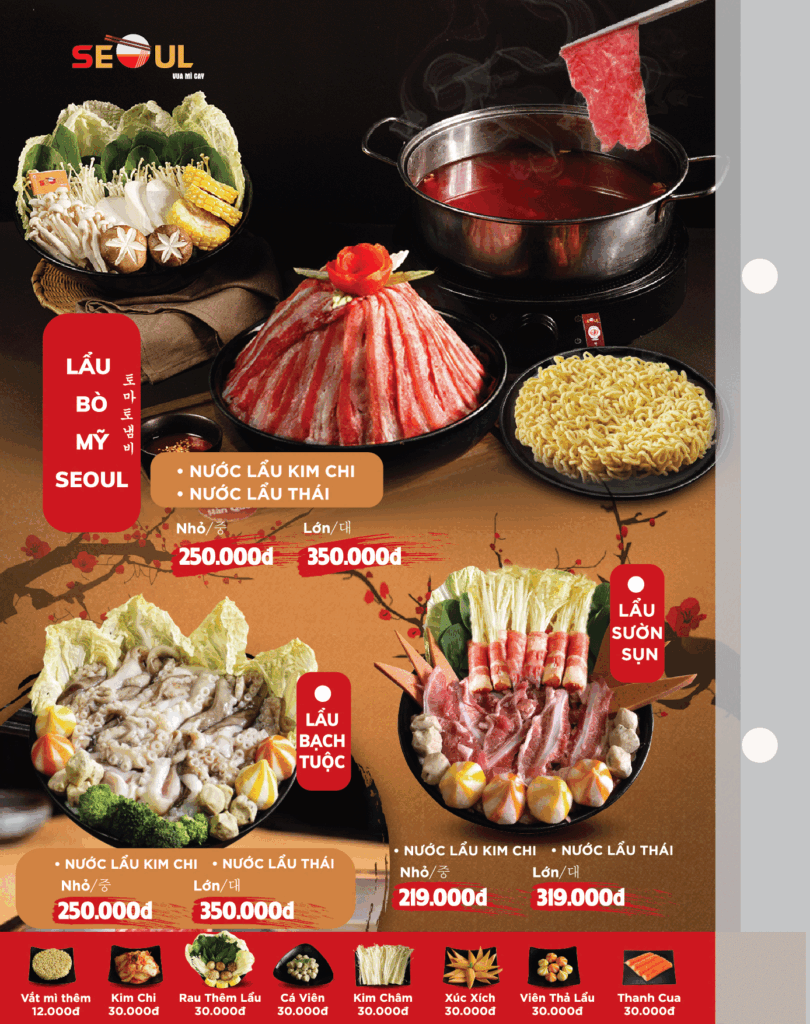 Menu SEOUL Sa Đéc trang 5