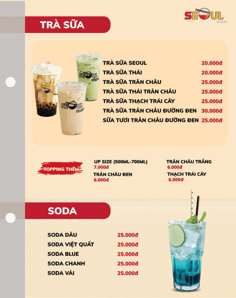 Menu SEOUL Sa Đéc trang 16