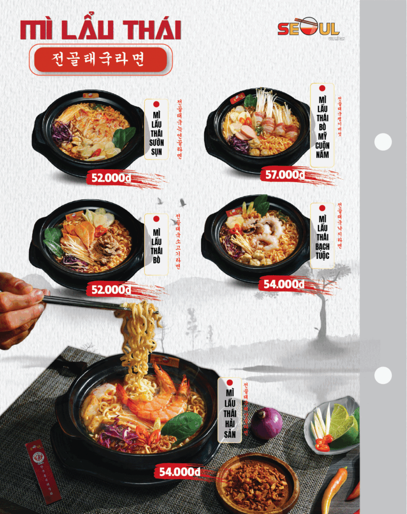 Menu SEOUL Phan Rí Cửa trang 3