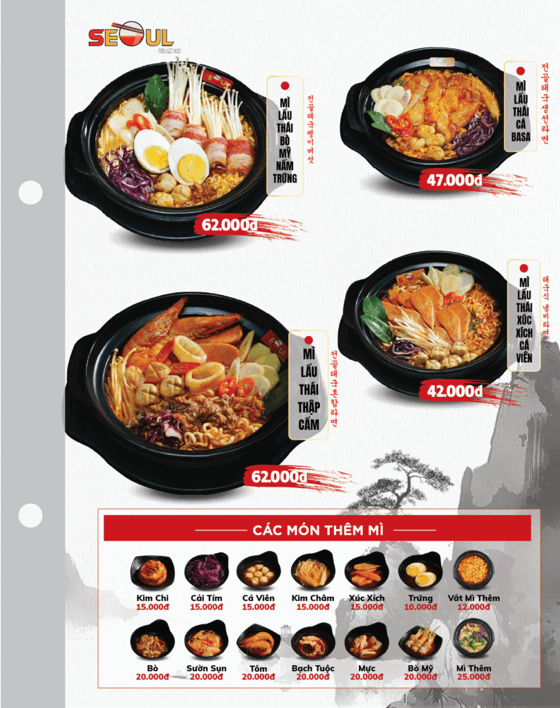 Menu SEOUL Phan Rí Cửa trang 4