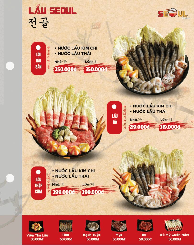 Menu SEOUL Phan Rí Cửa trang 6