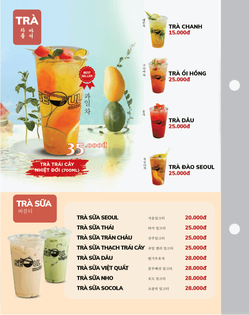 Menu SEOUL Phan Rí Cửa trang 15