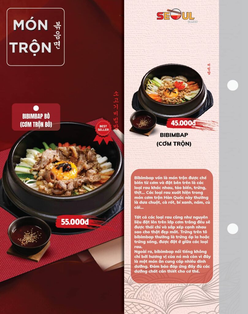 Menu SEOUL Đồng Hới trang 9