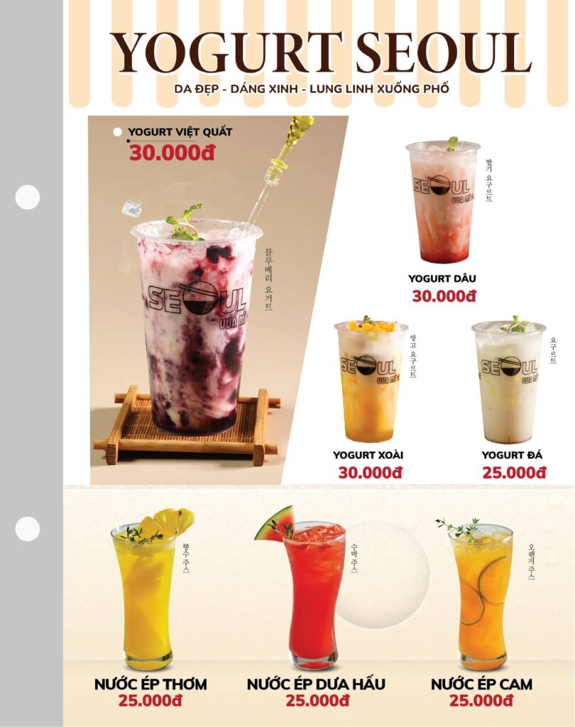 Menu SEOUL Đồng Hới trang 14