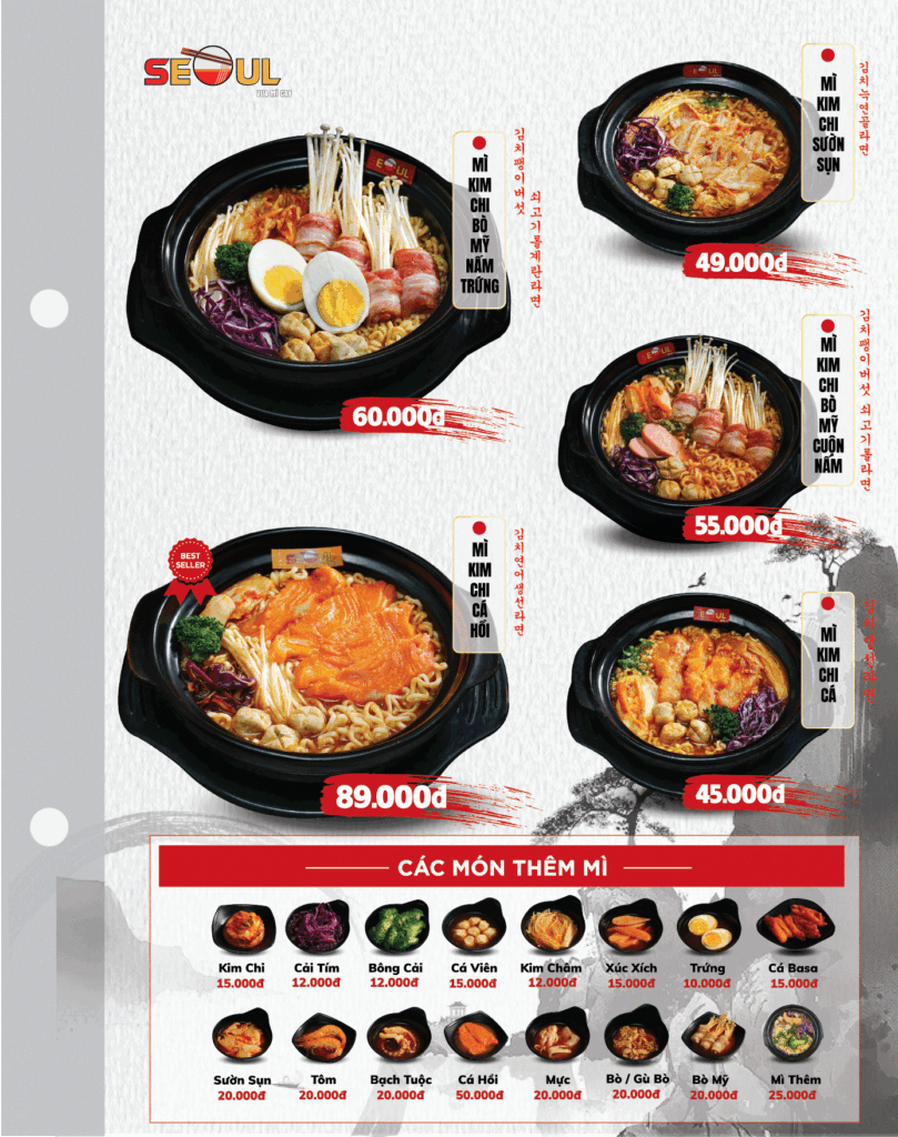 Menu SEOUL Tân Châu trang 2