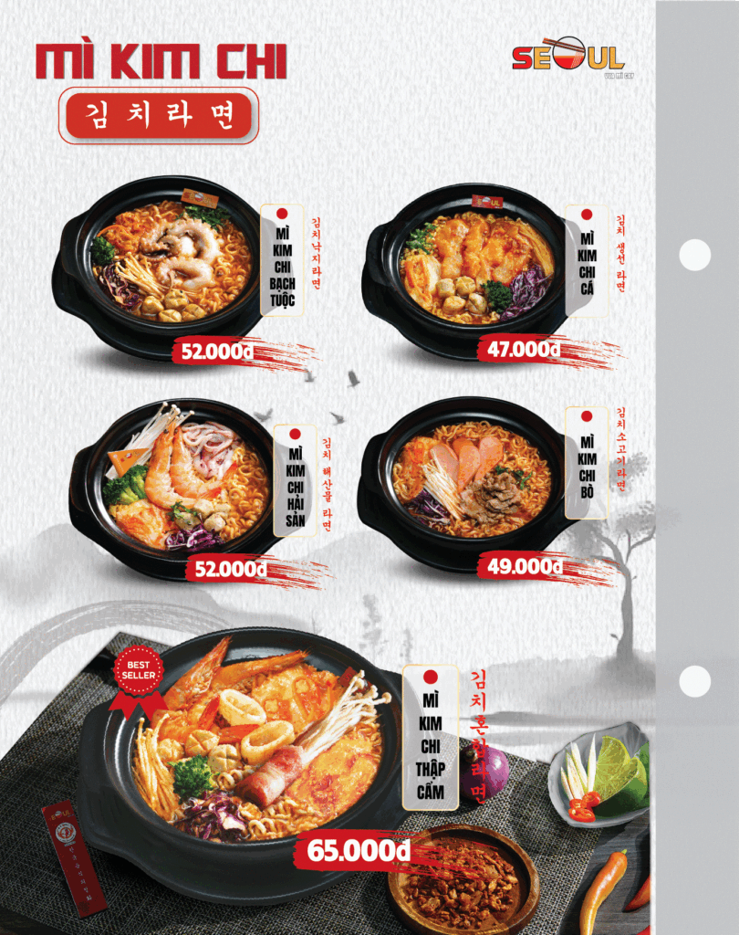 Menu SEOUL Tô Ngọc Vân trang 1