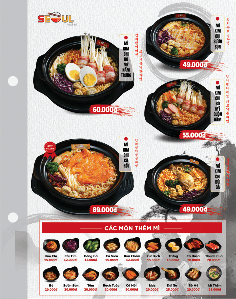 Menu SEOUL Tô Ngọc Vân trang 2