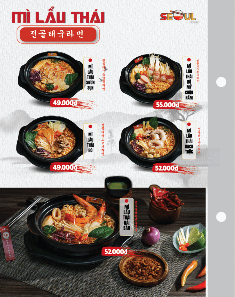 Menu SEOUL Tô Ngọc Vân trang 3