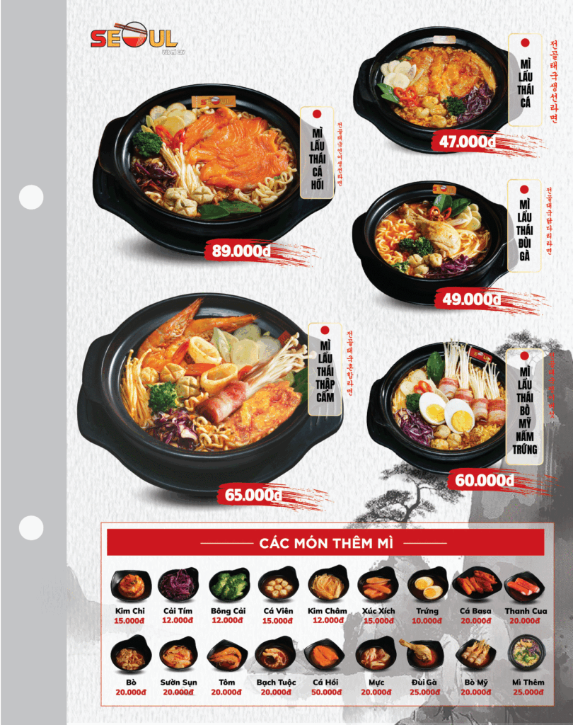 Menu SEOUL Tô Ngọc Vân trang 4