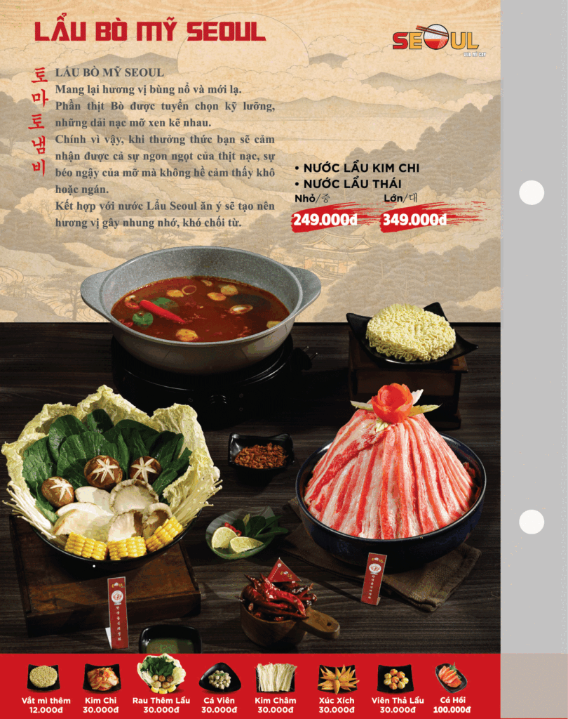 Menu SEOUL Tô Ngọc Vân trang 5