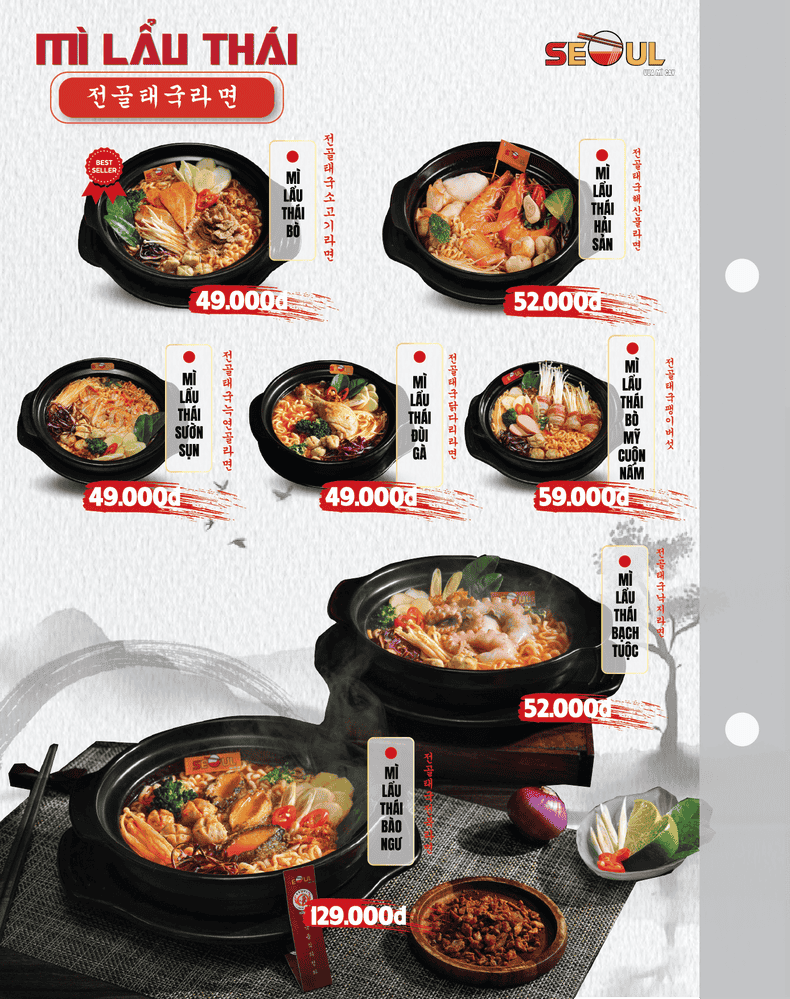 Menu SEOUL Aeon Bình Tân trang 3