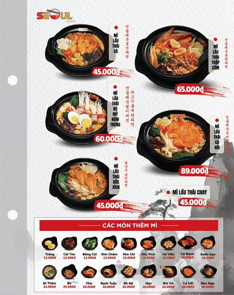 Menu SEOUL Aeon Bình Tân trang 4