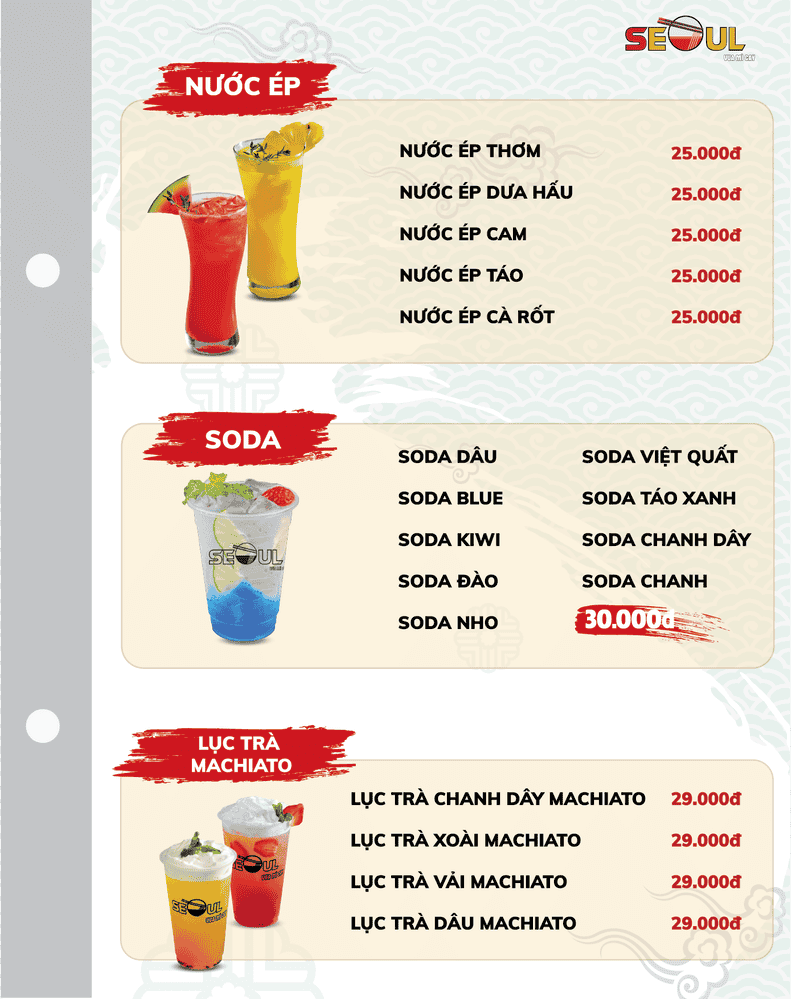 Menu SEOUL Aeon Bình Tân trang 16