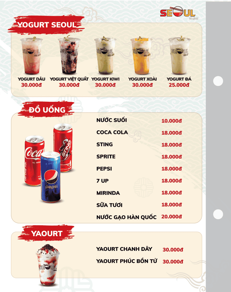 Menu SEOUL Aeon Bình Tân trang 17