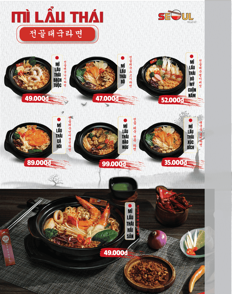 Menu SEOUL Châu Phú trang 3