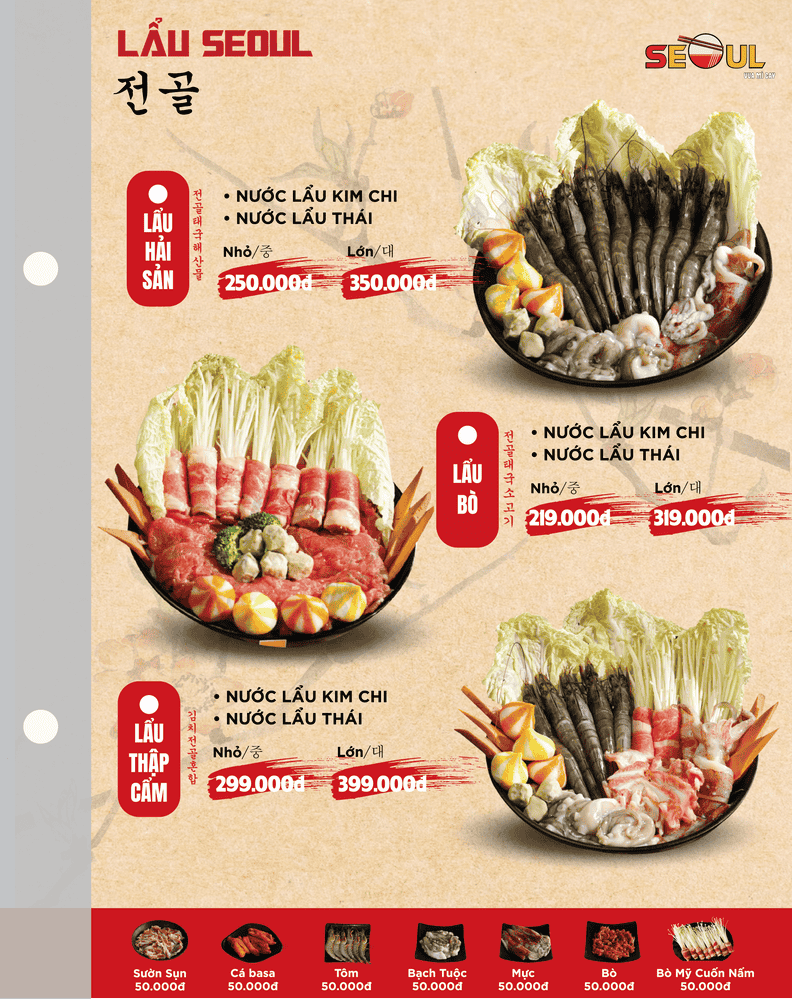 Menu SEOUL Châu Phú trang 6