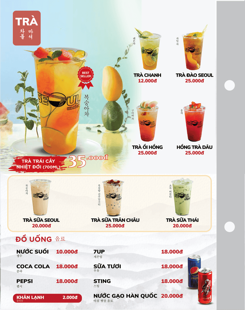 Menu SEOUL Châu Phú trang 15