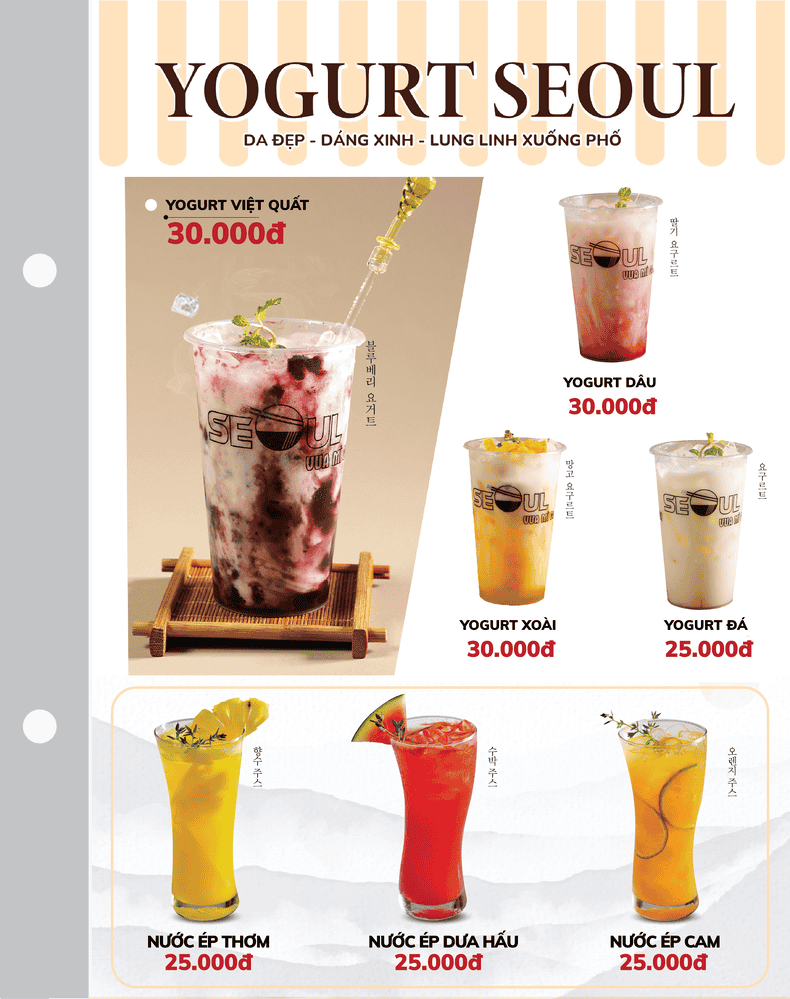 Menu SEOUL Châu Phú trang 16