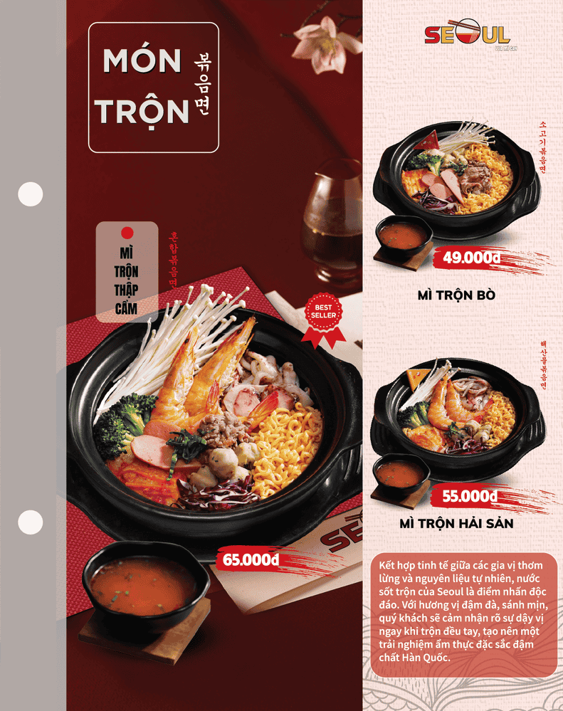 Menu SEOUL Vị Thanh trang 10