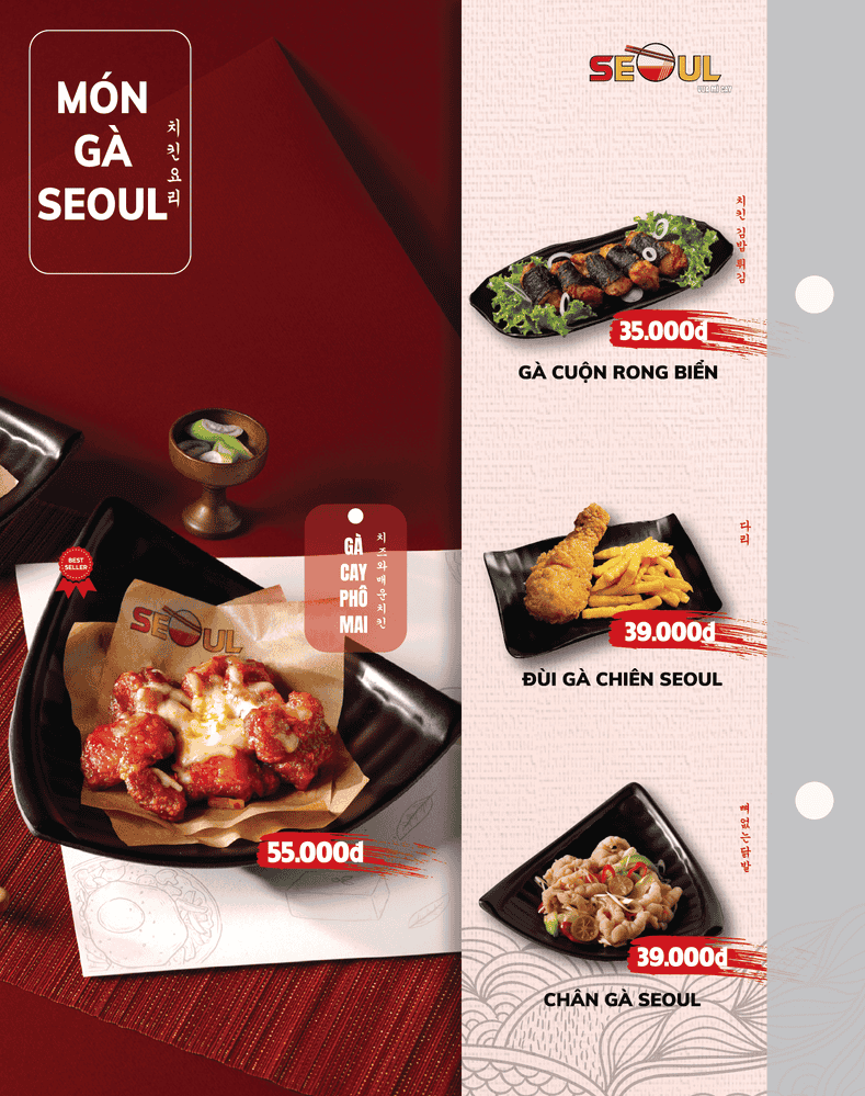 Menu SEOUL Vị Thanh trang 11