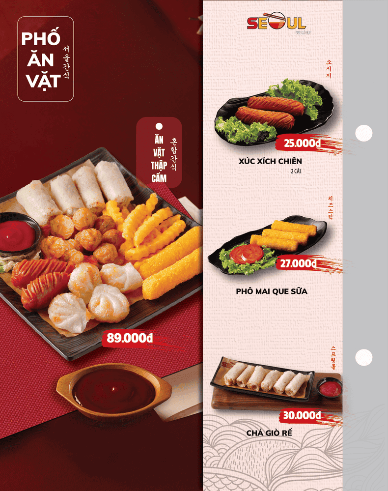 Menu SEOUL Vị Thanh trang 13