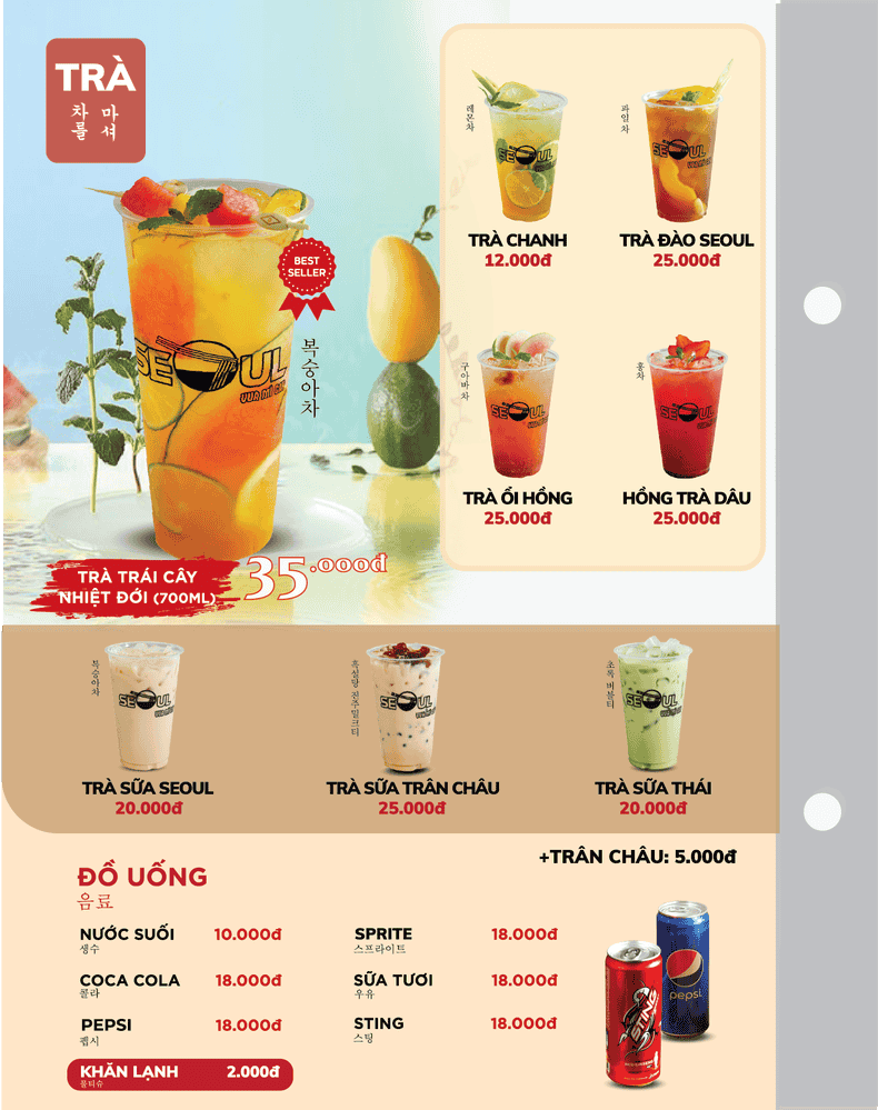 Menu SEOUL Vị Thanh trang 15