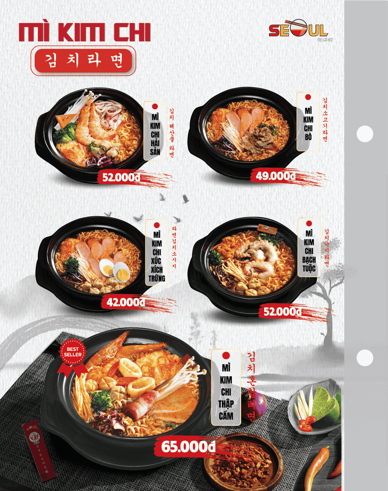 Menu SEOUL Hà Tĩnh trang 1