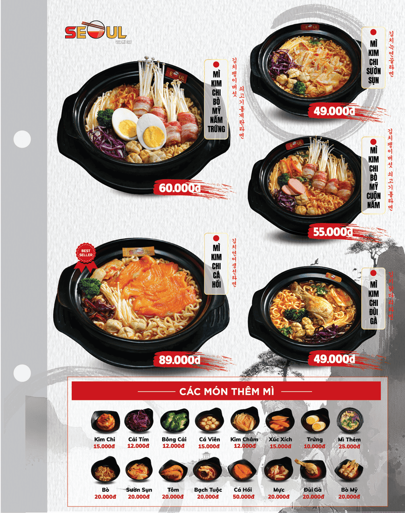 Menu SEOUL Hà Tĩnh trang 2