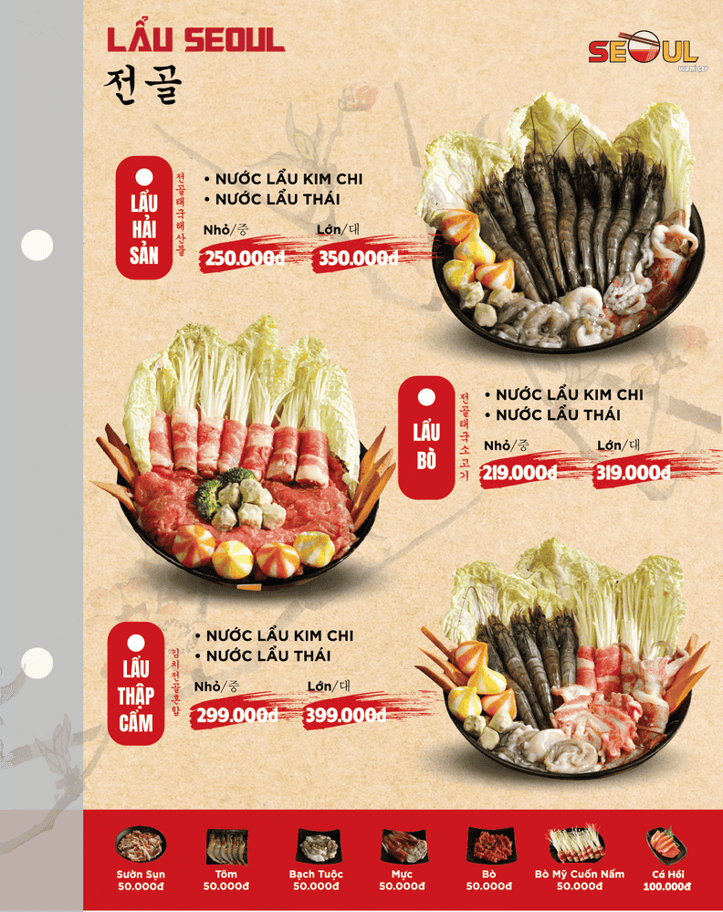 Menu SEOUL Hà Tĩnh trang 6