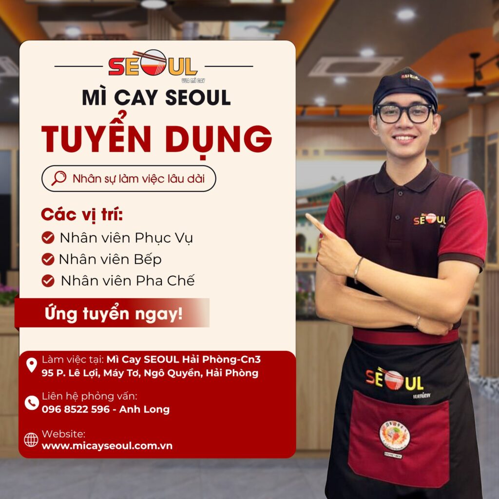 SEOUL HẢI PHÒNG CN3 TUYỂN DỤNG