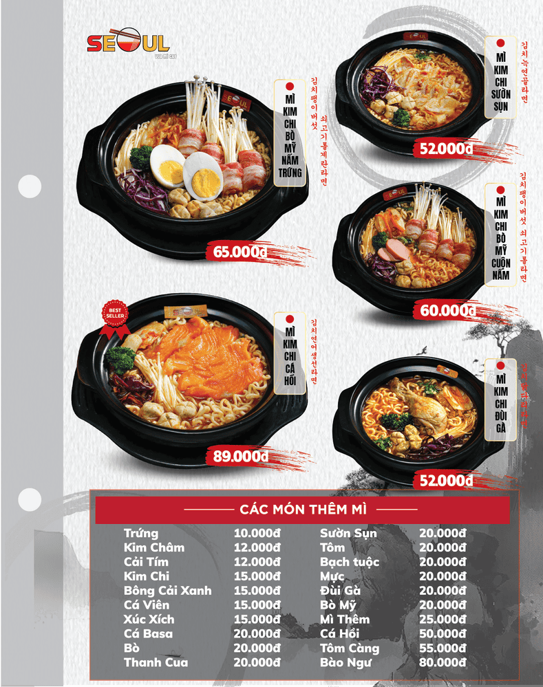 Menu SEOUL Eakar trang 2