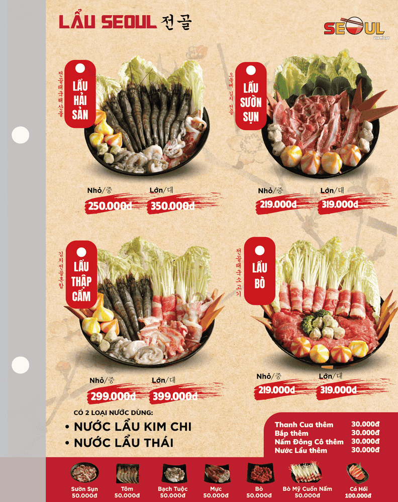 Menu SEOUL Eakar trang 6